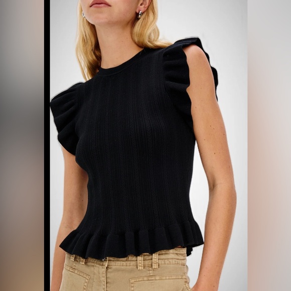 Who What Wear Sweaters - Knit  Sweater top with Ruffle Sleeves